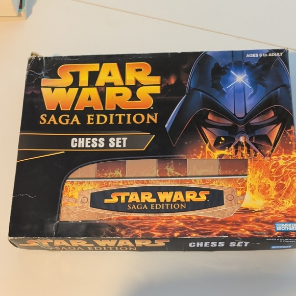 Star Wars Saga Edition Chess Set with Black and Gold Design